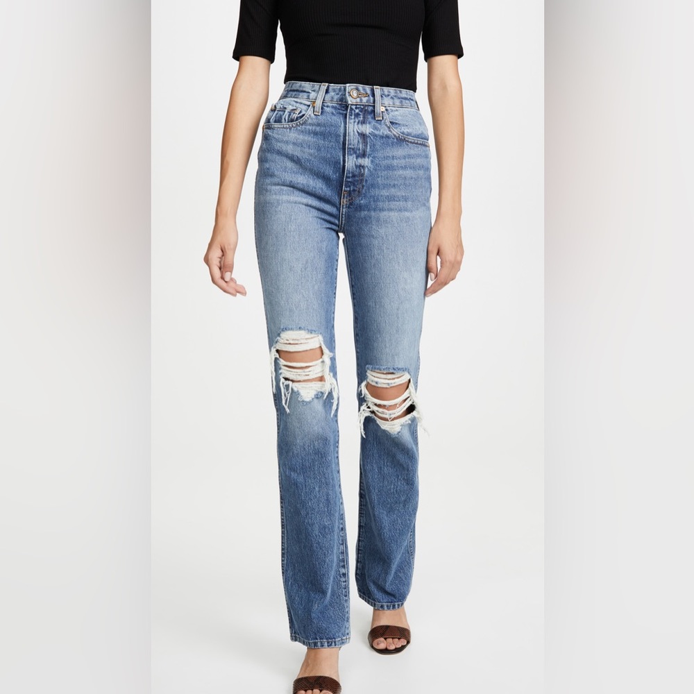 Khaite Danielle High Rise Stovepipe Jeans in Portland
